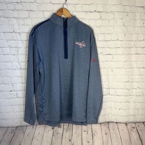 Pro Fanatics Men's Washington Capitals Navy Half Zip Track Jacket size L Large